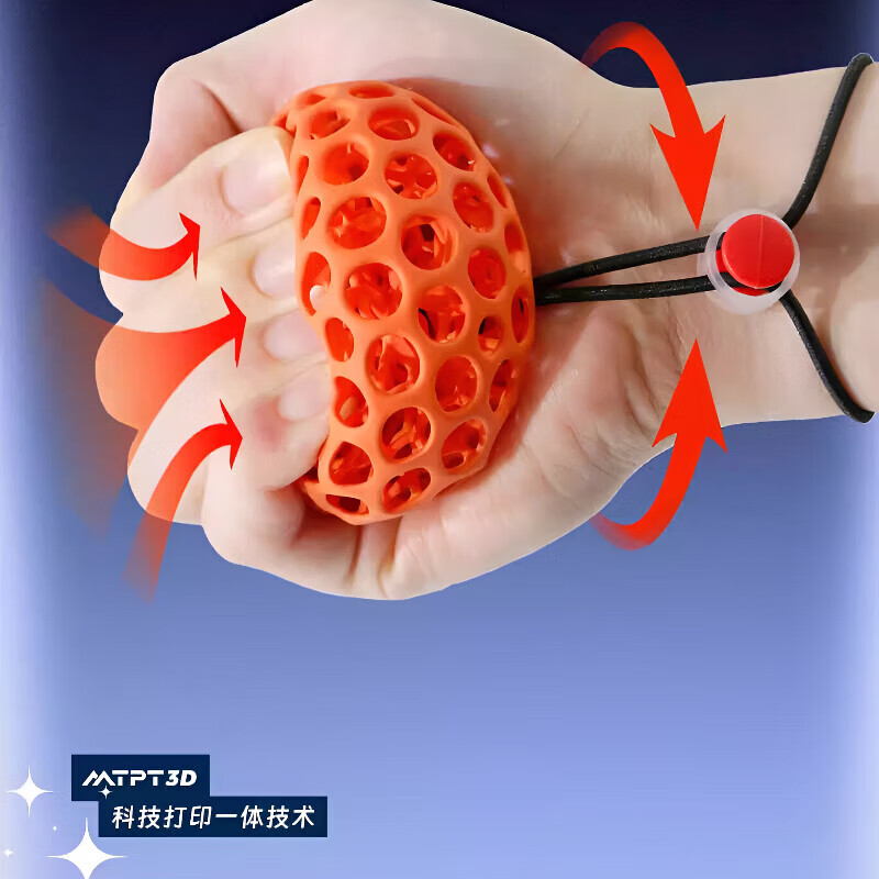 GERTHRON德国握力球康复训练中老人手部腱鞘炎锻炼手指灵活成人压力球减压 紫色-3D打印/环保树脂/透气抗菌 康复训练/健身锻炼