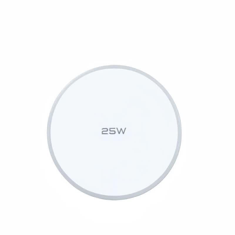 RLRZ25w磁吸无线充电器支架qi2.2适用苹果iphone17/16pro/max15plus/14/13/12磁吸手机支架magsafe快充 白色-呼吸灯款【25W无线充】