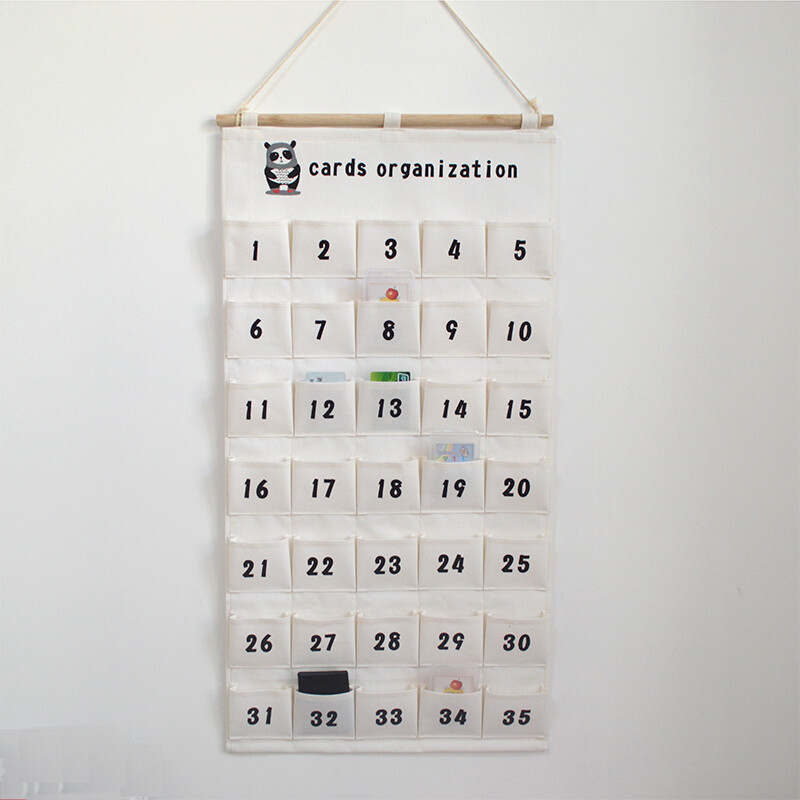 卡挂袋 接卡收纳展示袋  身份证 银行卡 水电卡收纳 接卡挂袋数字35兜