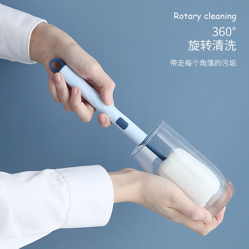 杯刷洗杯子刷子长柄海绵清洁刷多功能洗水杯保温杯奶瓶刷清洗 【实惠装】随机两个