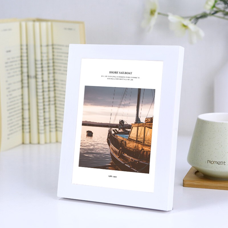 睿爸实木挂墙相框摆台7寸打照片6寸洗照片5寸摆件8寸10画框12挂墙a4寸