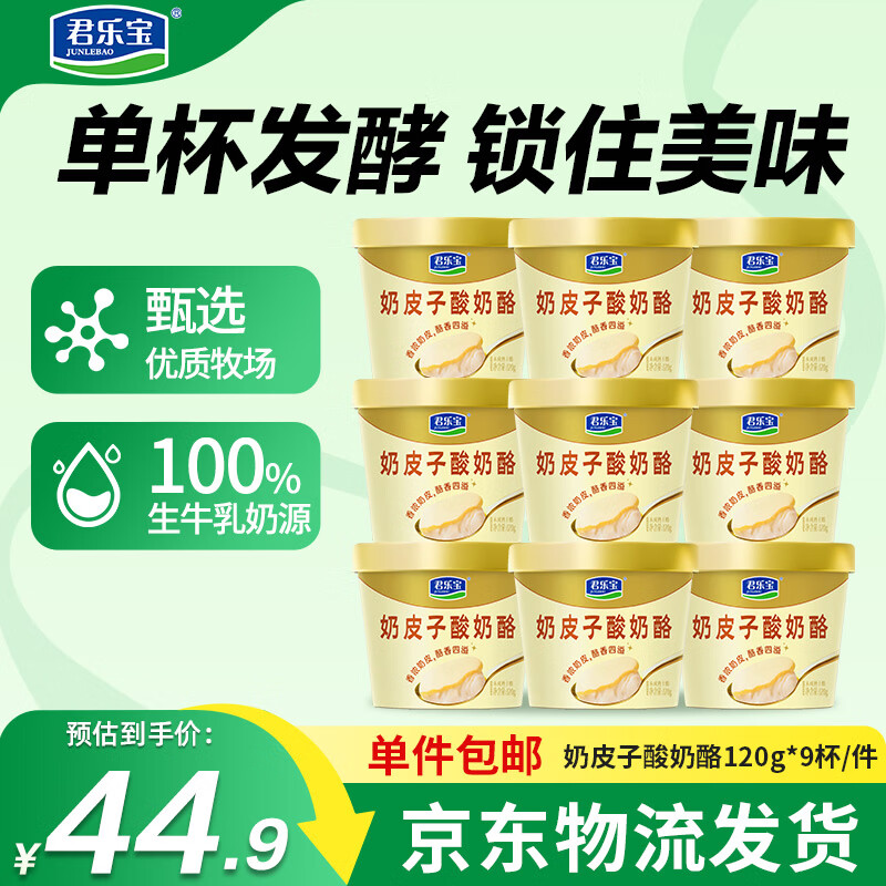 君乐宝奶皮子酸奶酪120g*9杯  源头直发 包邮