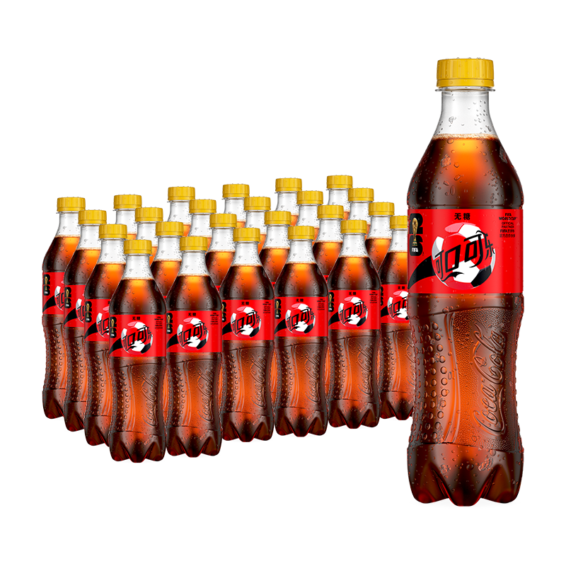 可口可乐（Coca-Cola）零度 无糖零卡 汽水碳酸饮料 500ml*24瓶