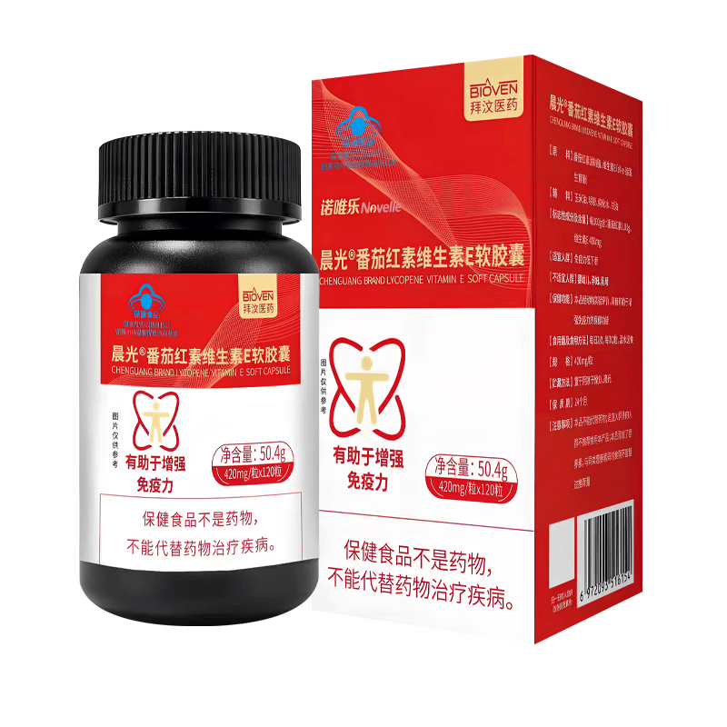 诺唯乐番茄红素维生素E胶囊 健康活力1瓶装