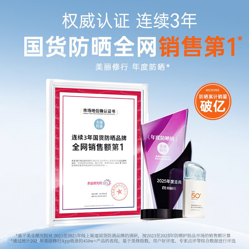 美康粉黛【郝熠然同款】防晒霜高倍美白防水防汗防紫外线水感清爽学生军训 25g防晒乳