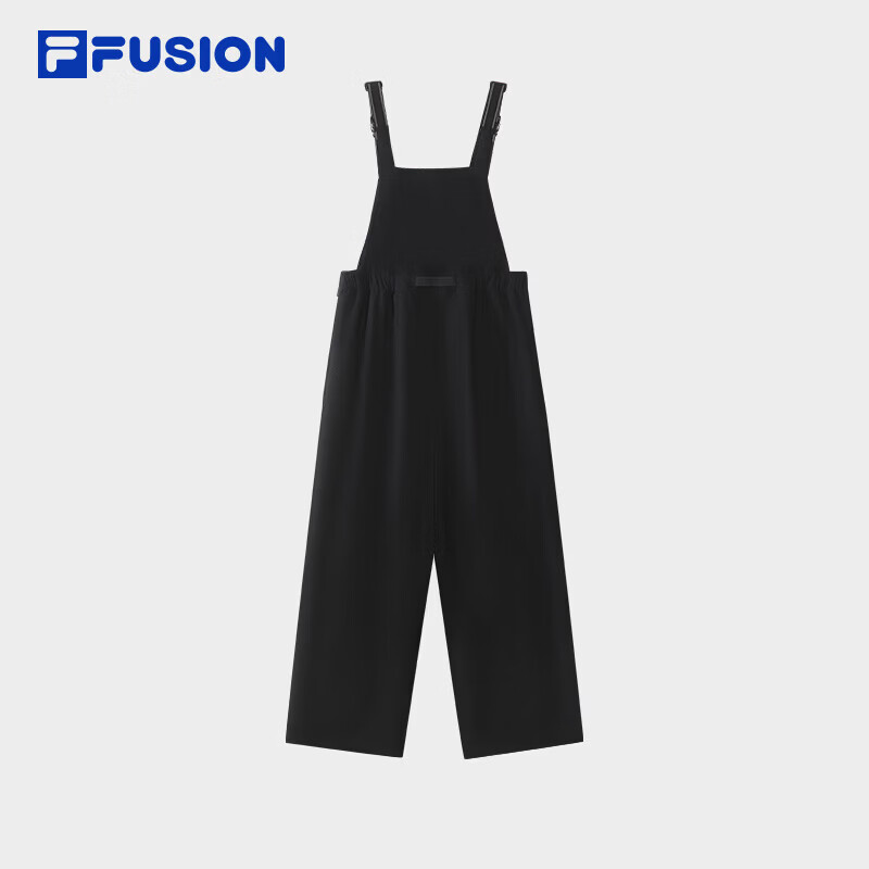 FILA FUSION斐乐潮牌田曦薇同系列背带裤女2026夏新款裤子防晒凉感裤 正黑色-BK XS 155/58A/XS