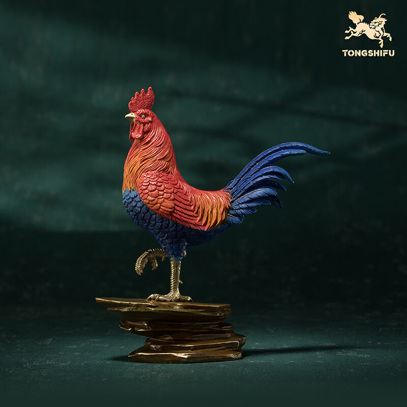 铜师傅 《大吉大利》办公室客厅桌面铜鸡摆件 家居装饰摆件伴手礼物 大吉大利
