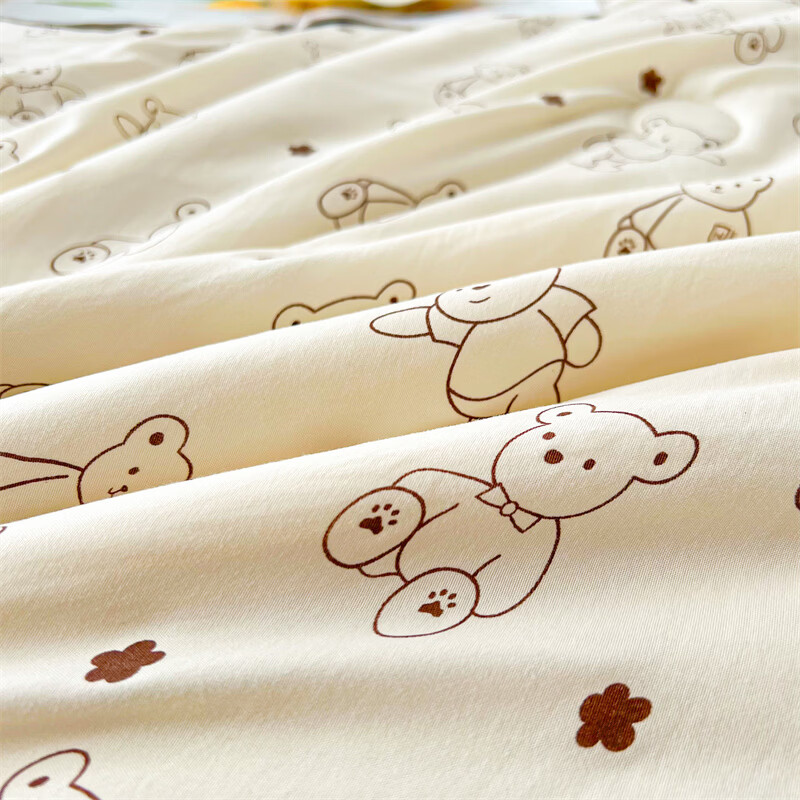 软贝A类夏凉被 混纺棉花被 空调被可机洗纤维被子被芯夏季午睡盖被 小熊博士 180x200cm单夏被