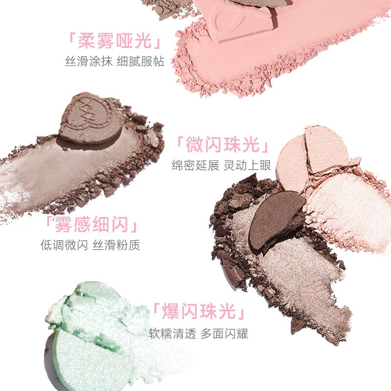 NOVO沉溺绮想七色综合眼影盘一盘多用哑光珠光低饱和新手日常修容盘 "04#泡芙"