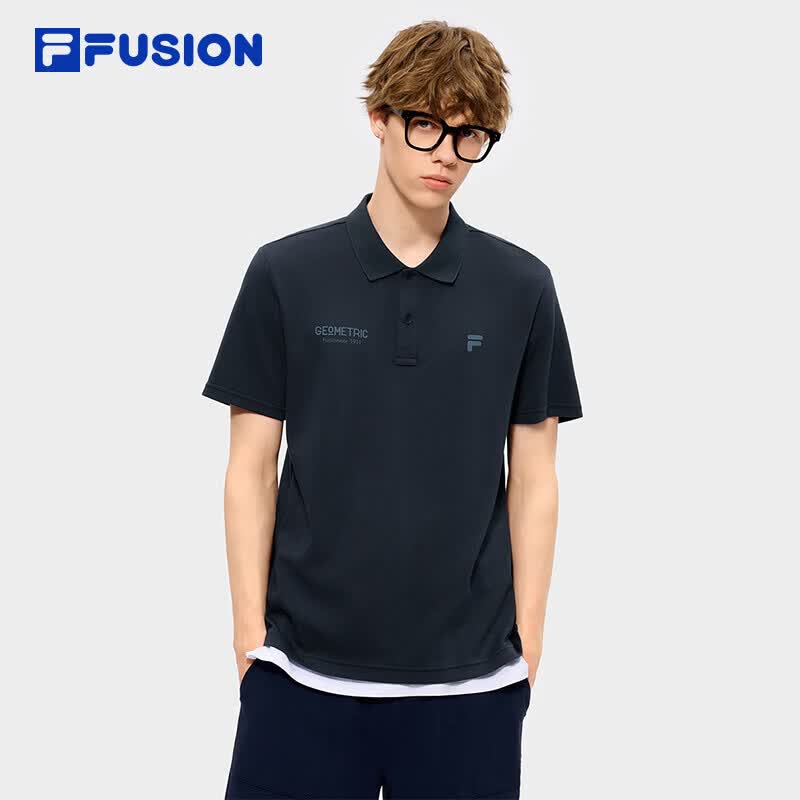 斐乐（FILA）FILA FUSION斐乐男子针织短袖POLO衫2026夏休闲上衣田曦薇同系列 天空船长蓝-BU L 175/96A/L
