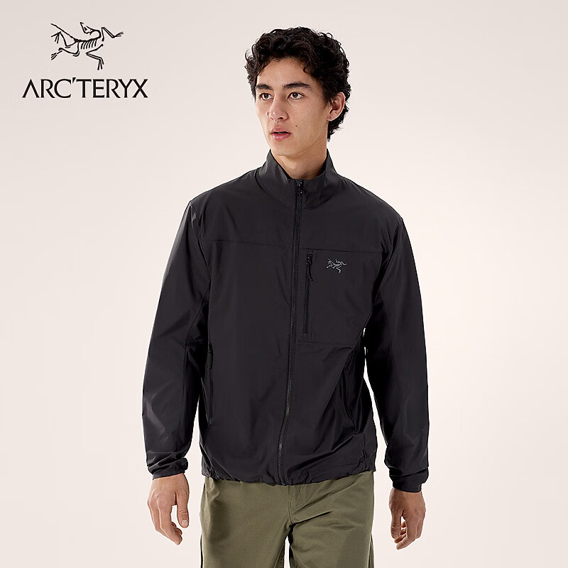 ARC'TERYX始祖鸟 SQUAMISH JACKET 男子 风壳®夹克 BLACK/黑色 M