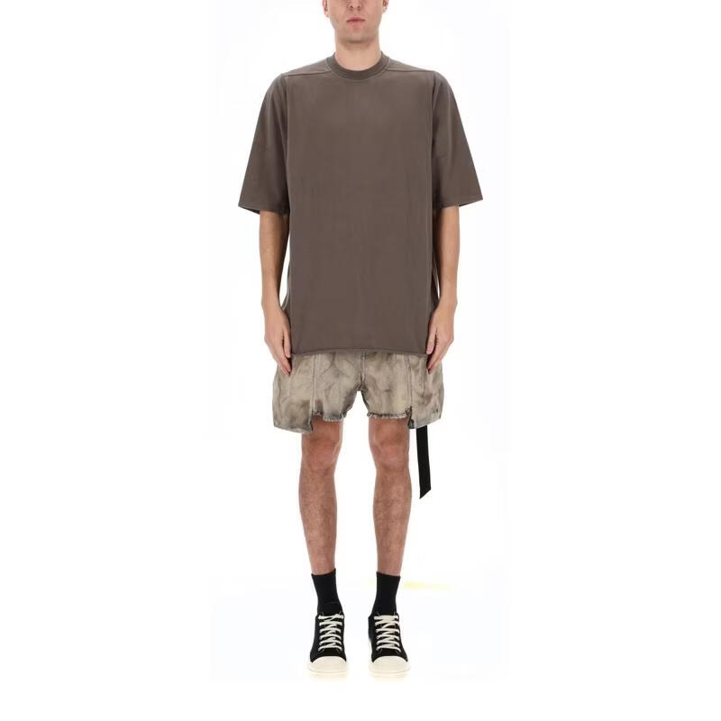 瑞克·欧文斯（RICK OWENS） SS26 轻奢 男士 棕色棉料T恤 BROWN 20 | L