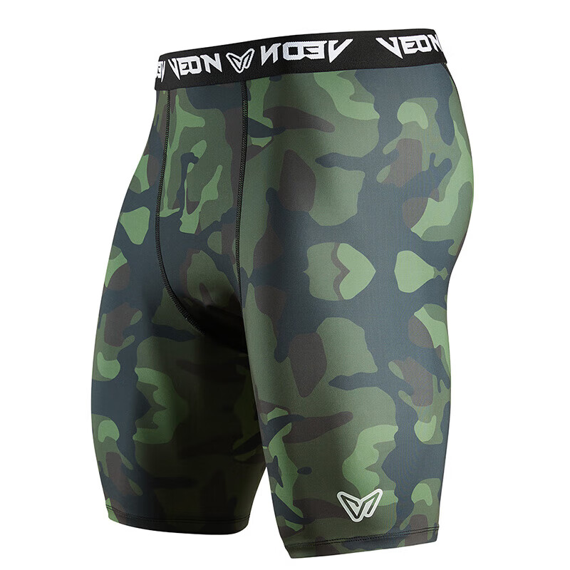 维动（VEIDOORN）运动裤男篮球紧身裤高弹力打底裤跑步健身透气潮流训练服 WFJSKMC迷彩【五分裤】 XL