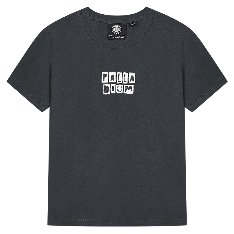 PALLADIUM帕拉丁上衣可爱猫咪图案俏皮女款短袖T恤1912390 黑沙色 M