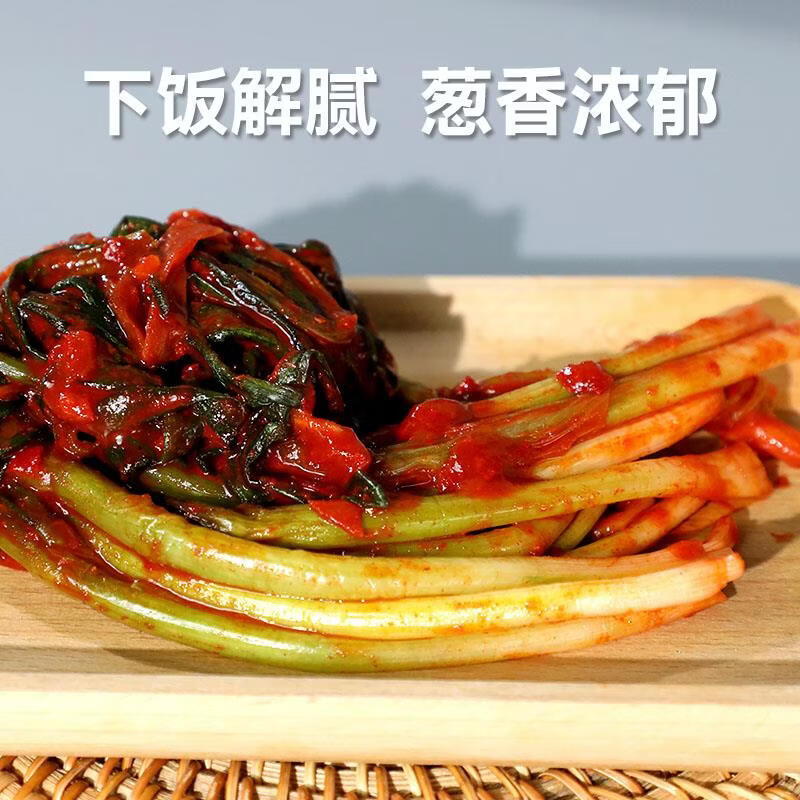 朝小延延边朝鲜族韩式风味腌小香葱泡菜200g/袋新鲜腌制拌香葱 香葱泡菜200g*3袋