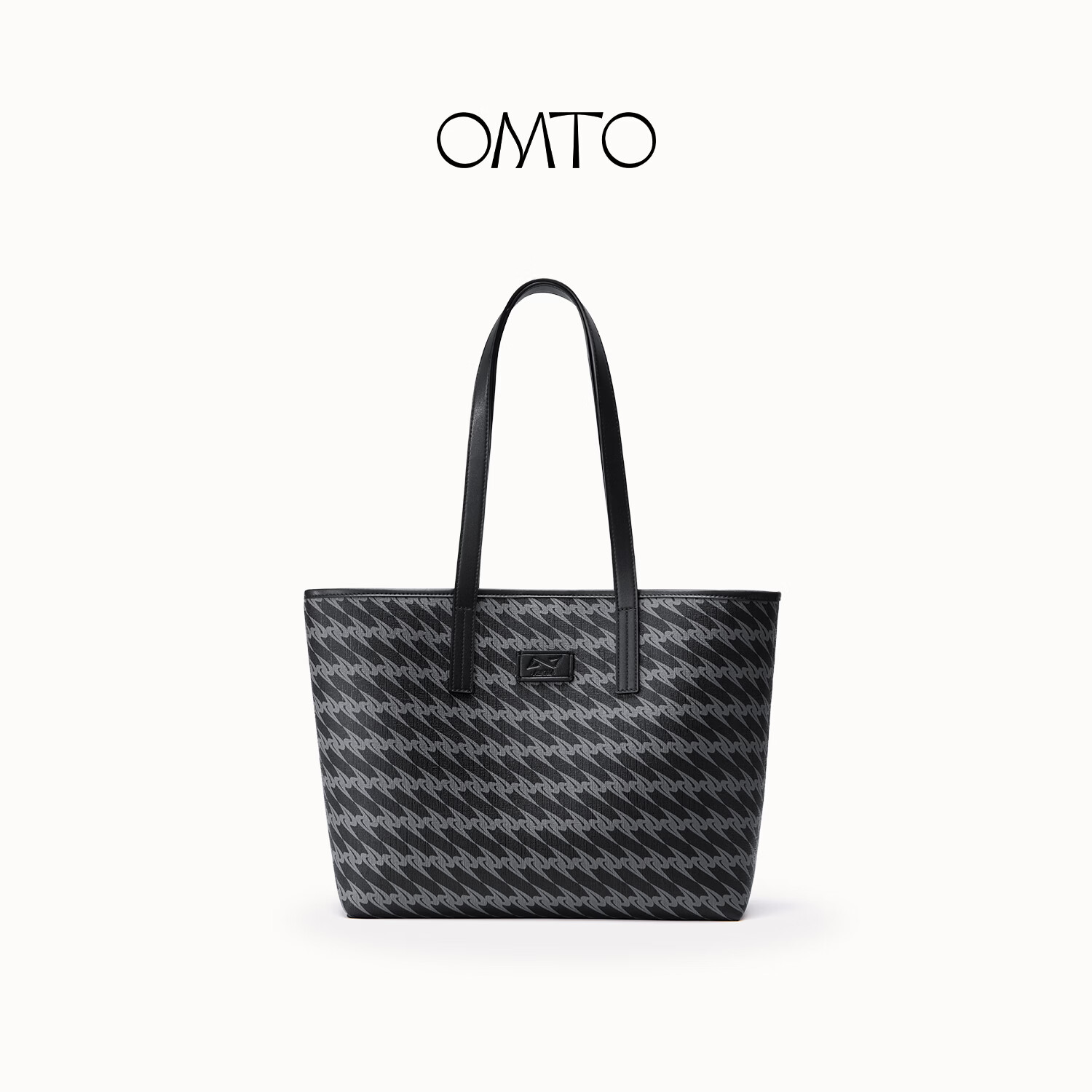 OMTO黑松露托特包女大容量单肩包上班通勤手提包女上学出差购物袋大包 松露黑中号【可装14寸电脑】