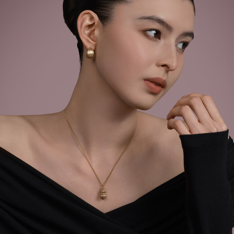 翡拉拉(fellala)「国韵」好事花生项链女时尚高级感葫芦吊坠锁骨链节日生日礼物 好事花生升级款(大) 一条