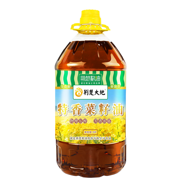 荆楚大地湖北特香菜籽油5L 非转基因物理压榨