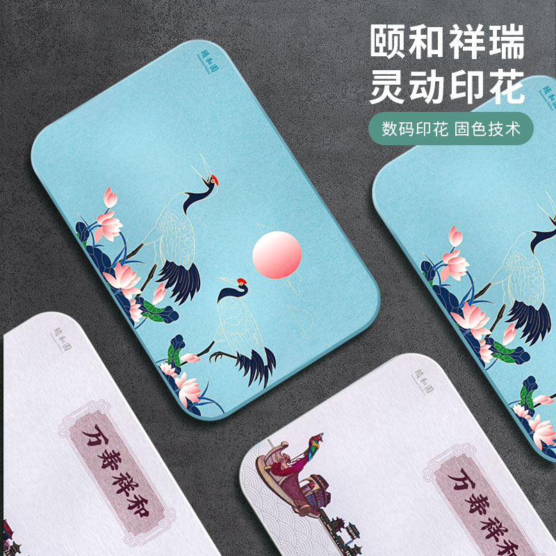 绿之源浴室硅藻泥速干地垫脚垫吸水防滑卫生间洗手间厕所门口地垫卫浴垫 颐和园联名款【万寿祥和】39cm*60cm