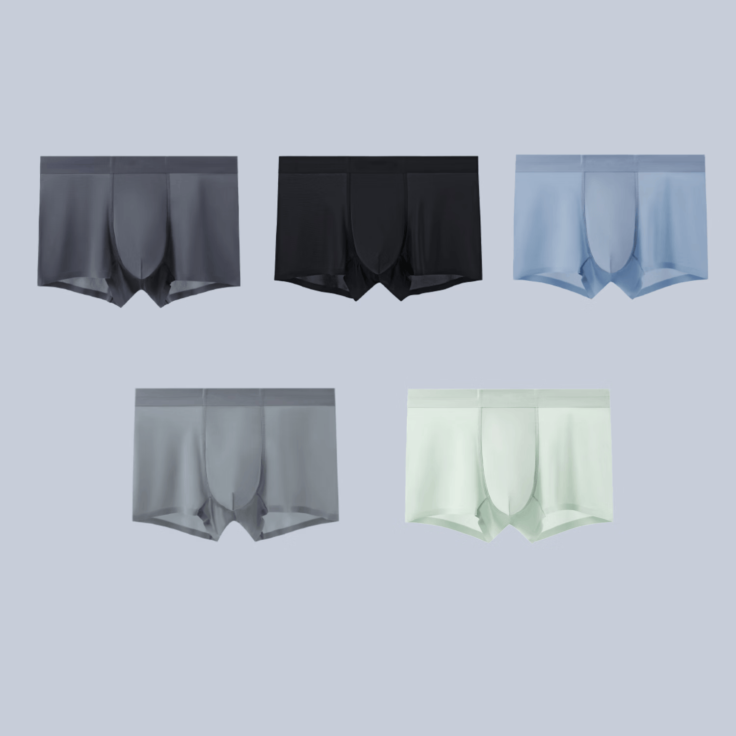 冰丝男士内裤 平角无痕 冰爽凉感 不褪色不起球3条装混色 「星野系列」深碳灰+银雾灰+晴空蓝 3条 3XL (185) 【适合160-180斤穿】
