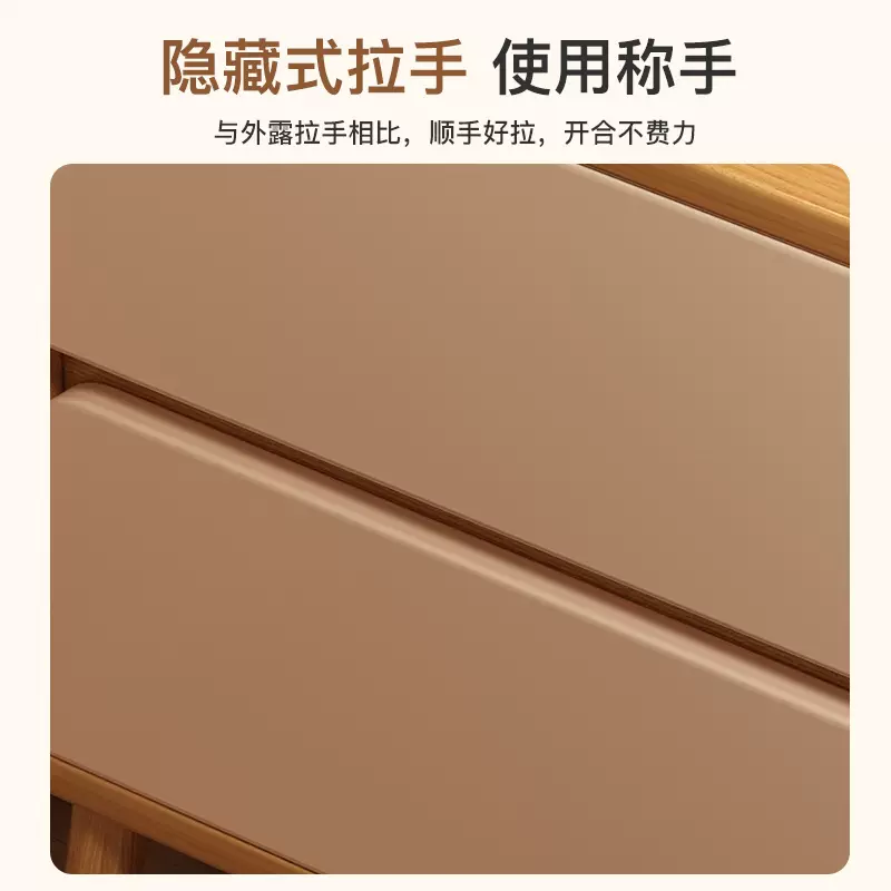 溥畔床头柜小型卧室置物架简约现代床头小柜子房用储物收纳柜 (主图加大款)暖白色40CM