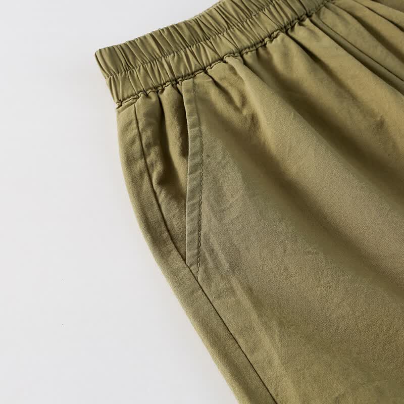 棉花堂（cottontown）【100%棉】棉花堂童装儿童梭织五分裤男童短裤女童抗菌纯棉裤子 军绿 90 90/50