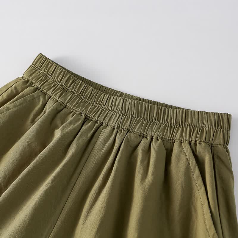 棉花堂（cottontown）【100%棉】棉花堂童装儿童梭织五分裤男童短裤女童抗菌纯棉裤子 军绿 90 90/50