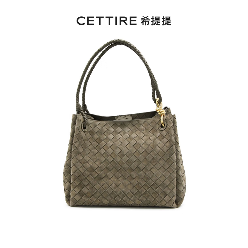 BOTTEGA VENETA大号降落伞单肩包送妈妈送女友 绿色 均码