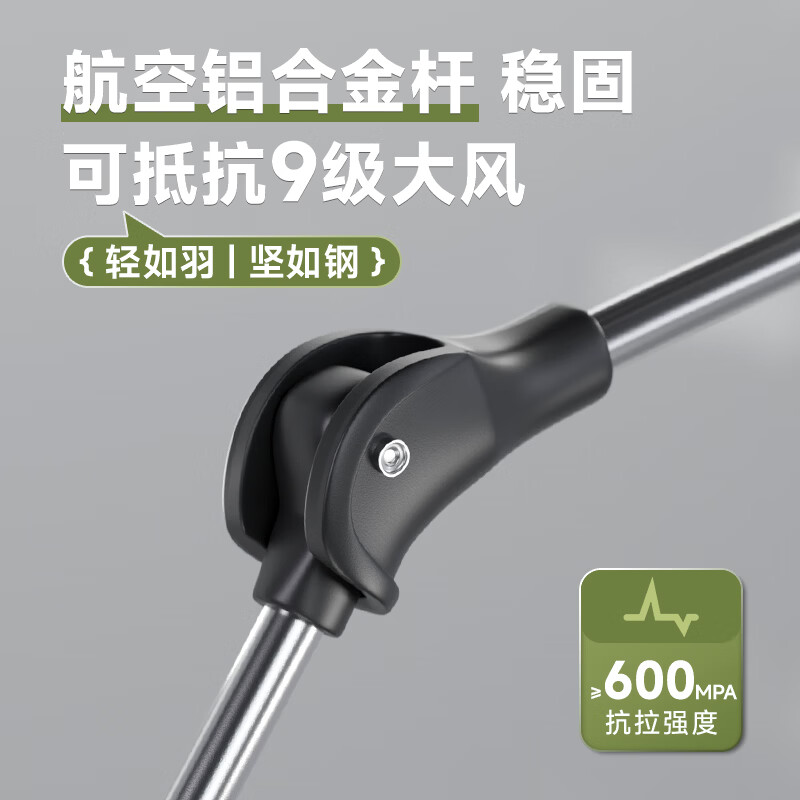 鹿营佳铝合金杆钛黑胶防晒帐篷户外露营全自动速开防雨野外过夜星空顶 铝合金四面帐篷