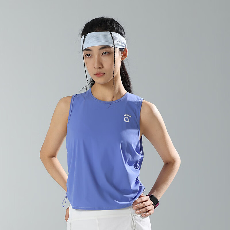 马孔多（macondo）女子跑步运动背心4代轻量透气舒适吸湿速干凉感运动背心 永恒蓝 XL
