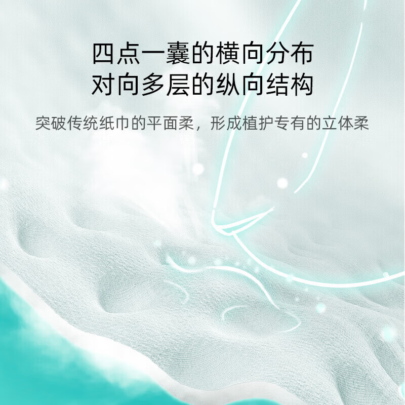 植护气垫抽纸4层80抽纸抽整箱批发悦色蓝餐巾卫生纸面巾擦手用纸 悦色蓝 4层 80抽*48包