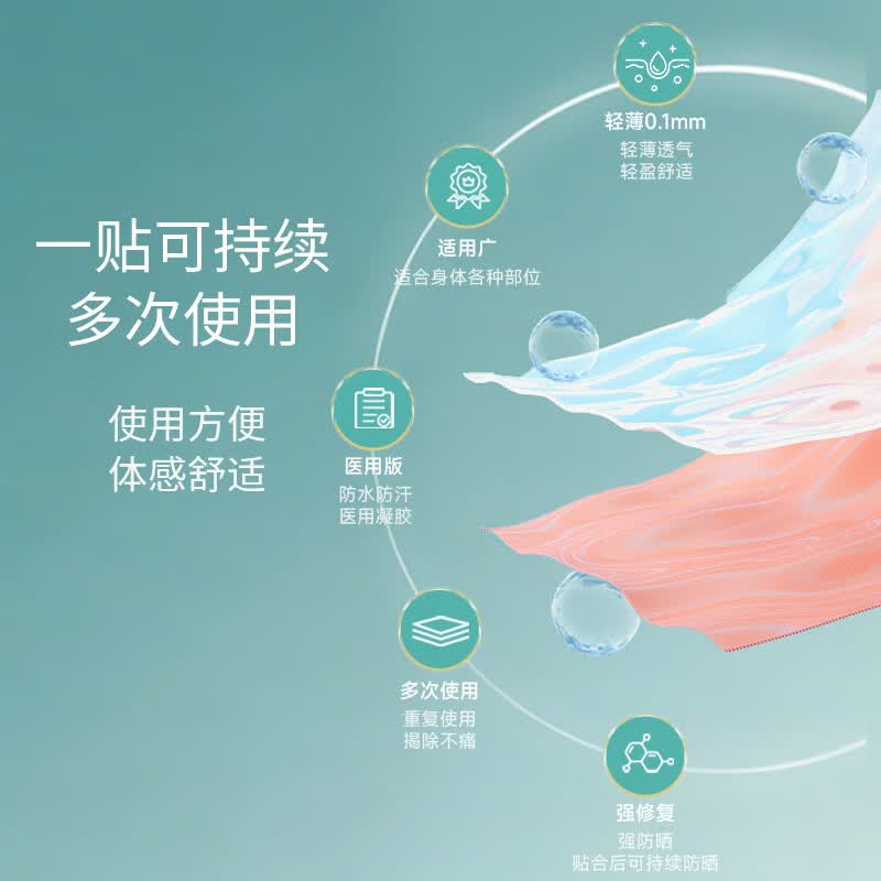 芭博士疤痕贴硅凝胶祛疤修复医用疤痕修护美肤贴剖腹产手术疤痕淡化护理 4X15cm