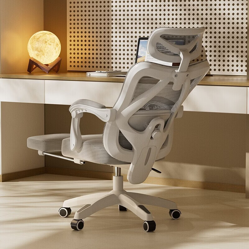 溥畔人体工学椅子护腰电脑椅家用舒适久坐电竞椅子男生可躺办公室座椅 （款）黑色 联动扶手 有脚托