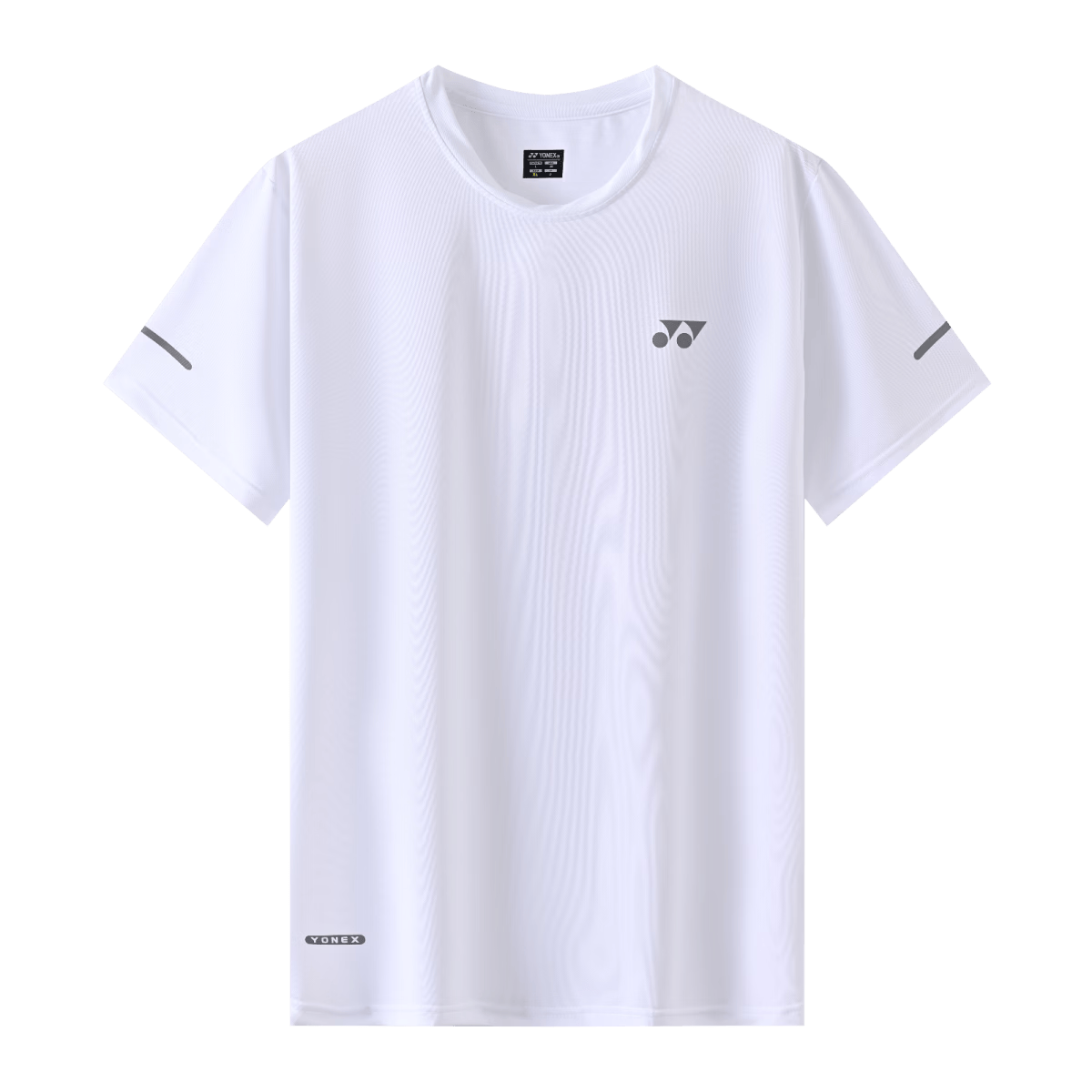 夏季短袖T恤男薄款透气吸汗干衣宽松圆领半运动服羽毛球比赛服 白色 3XL 女款