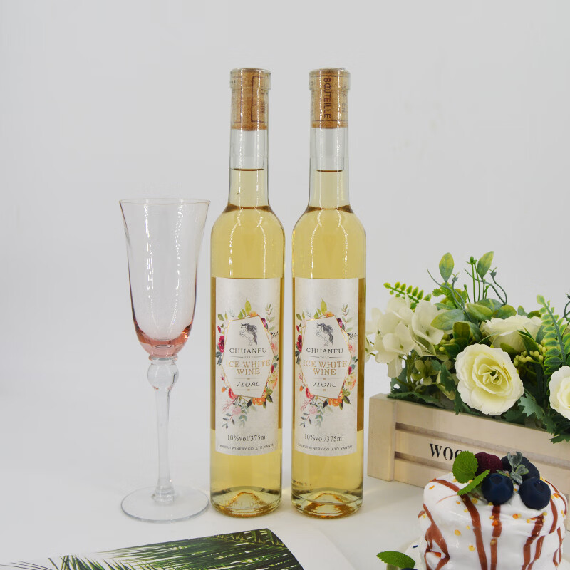 川富冰白葡萄酒  国产低度甜酒 微醺10度 甜蜜冰白 果香浓郁 375ml*6(整箱)