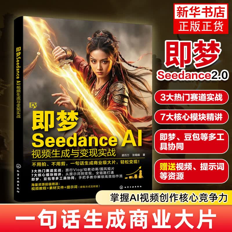 即梦Seedance AI视频生成与变现实战顾百万、张锡娟  著图形图像/多媒体化学工业出版社新华书店正版 正版正货 新华书店