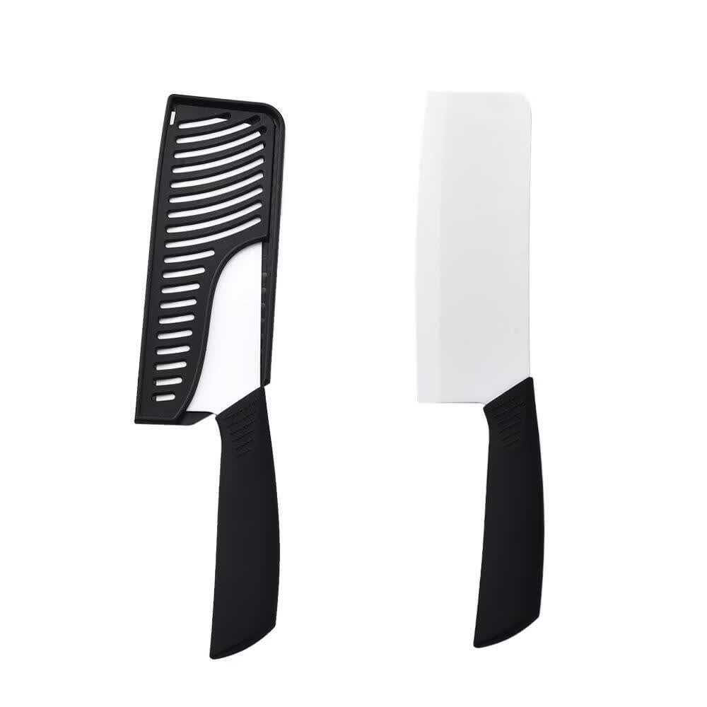 陶瓷菜刀厨用刀具陶瓷刀食品用切片刀厨师切肉刀厨房家用久用不钝 6寸菜刀【pvc盒装】 黑武士【黑刃】