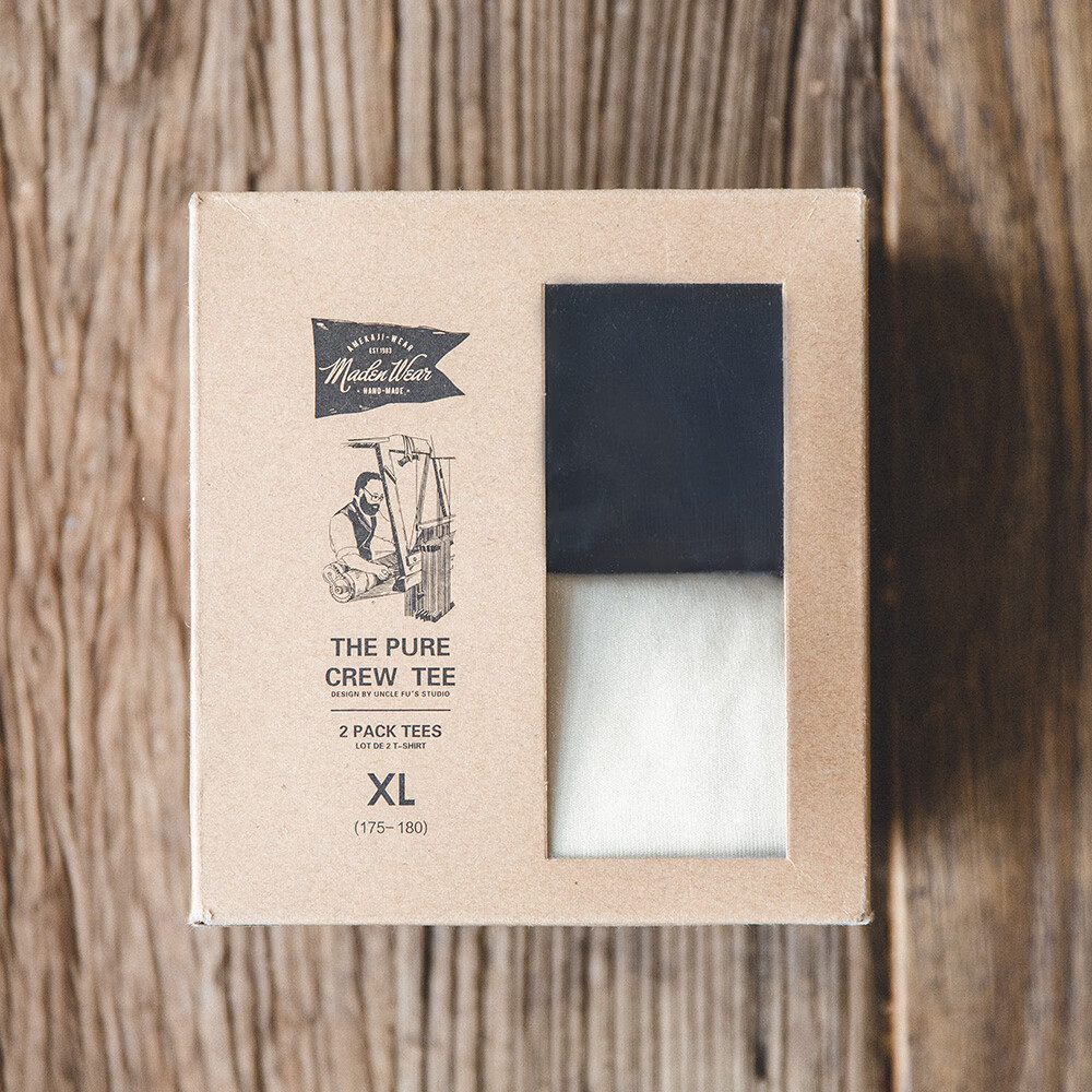 马登工装重磅t恤男夏透气纯棉短袖男款美式复古高街白色半袖打底衫 黑+米白 /2件【情侣t恤/夏季短袖男款/内搭可外穿】 L (175)