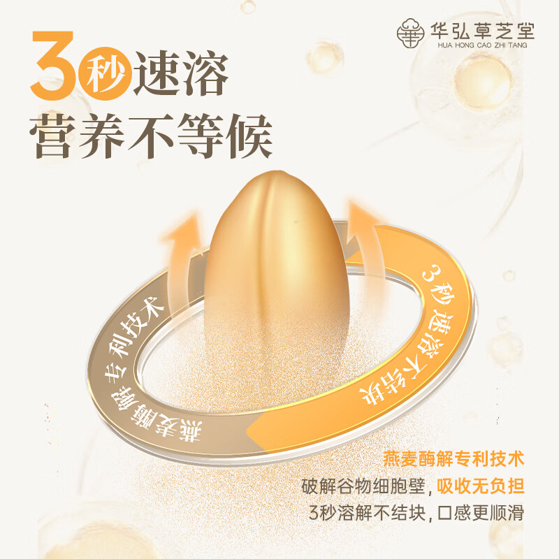 华弘草芝堂灵芝薏仁粉 早餐食品上班族冲泡即食 养胃健脾祛湿 养生营养品 【长期巩固优选】6罐(提前加购入会有礼)