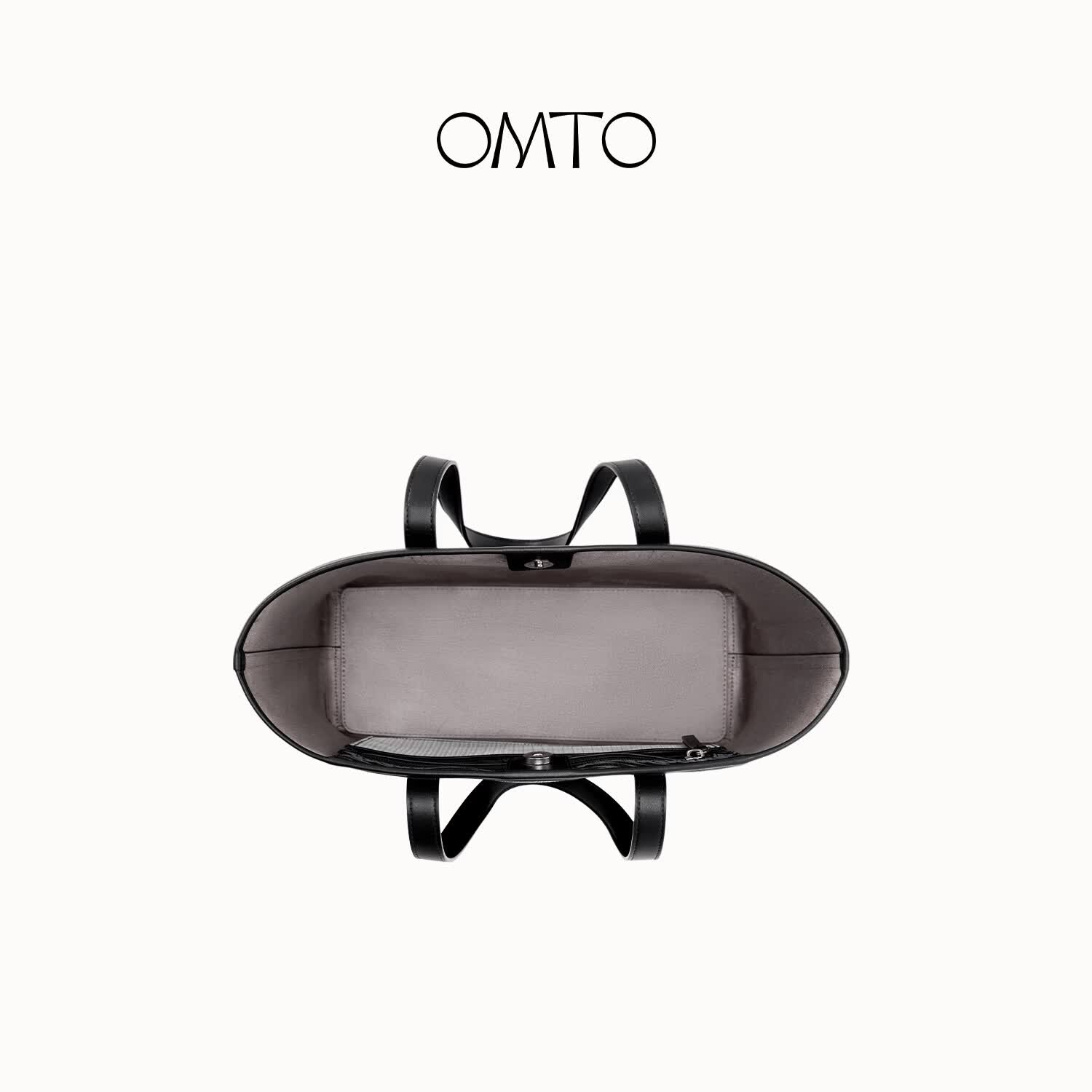 OMTO黑松露托特包女大容量单肩包上班通勤手提包女上学出差购物袋大包 松露黑中号【可装14寸电脑】