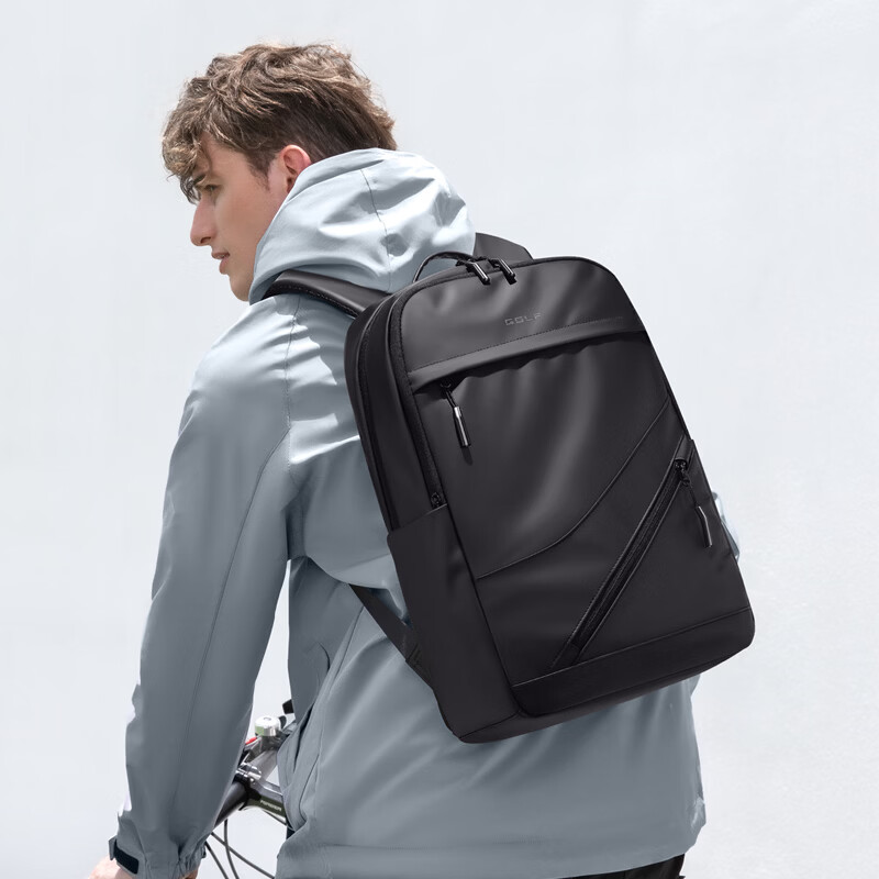 高尔夫（GOLF）双肩包男女百搭背包女休闲旅行学生书包防泼水出游背包【Q】 款式15-雾黑