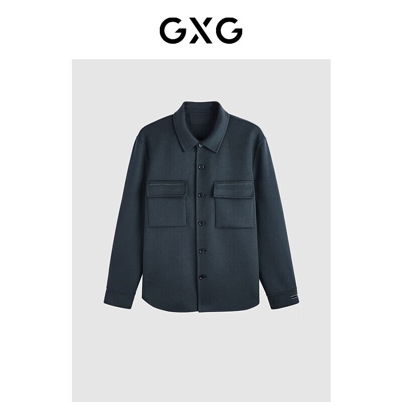 GXG男装低价多色多款休闲时尚大衣合集 GEX10628714暗灰绿短款大衣 S
