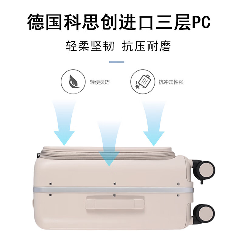 Tymon泰梦前开盖行李箱多功能轻便铝框拉杆箱快捷电脑前仓商务登机箱 奶咖色(电脑快捷前仓|隐藏式主仓) 20英寸 (登机箱+一体式周身封闭铝框) Tymon泰梦前开盖行李箱多功能轻便铝框拉杆箱快捷电脑前仓商务登机箱 奶咖色(电脑快捷前仓|隐藏式主仓) 20英寸 (登机箱+一体式周身封闭铝框)