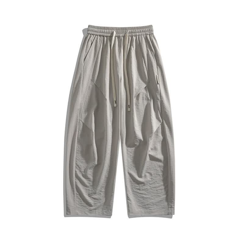 ROYAL PALM POLO SPORTS CLUB美式运动休闲裤男士夏季薄款宽松直筒阔腿大码潮流长裤子男 绿灰色 XL