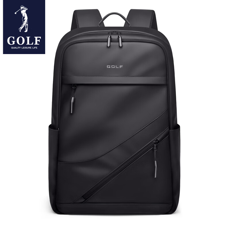 高尔夫（GOLF）双肩包男女百搭背包女休闲旅行学生书包防泼水出游背包【Q】 款式15-雾黑