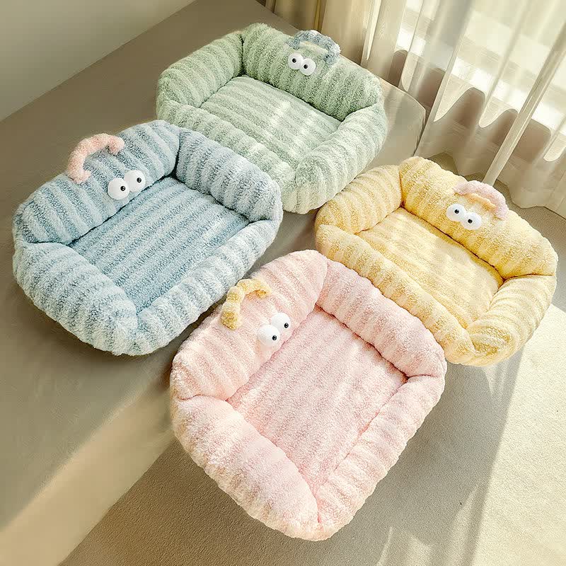 狗窝冬季保暖宠物沙发小型犬狗狗睡垫软垫冬天小狗专用床网红猫窝 粉色 S-40*30cm】建议3斤内