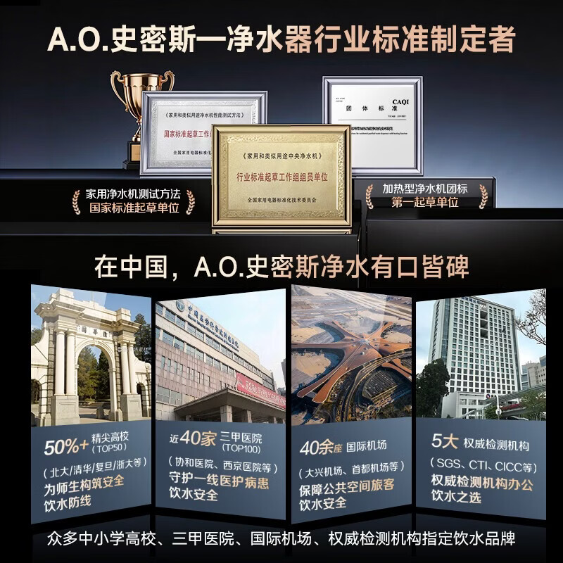史密斯(A.O.SMITH)新品佳尼特净水器厨房专用台下用直饮机净水机饮水机家用过滤器【蓝鲸3.0Ultra】升级款CR3200AE3 升级10年RO膜 长效恒滤60吨