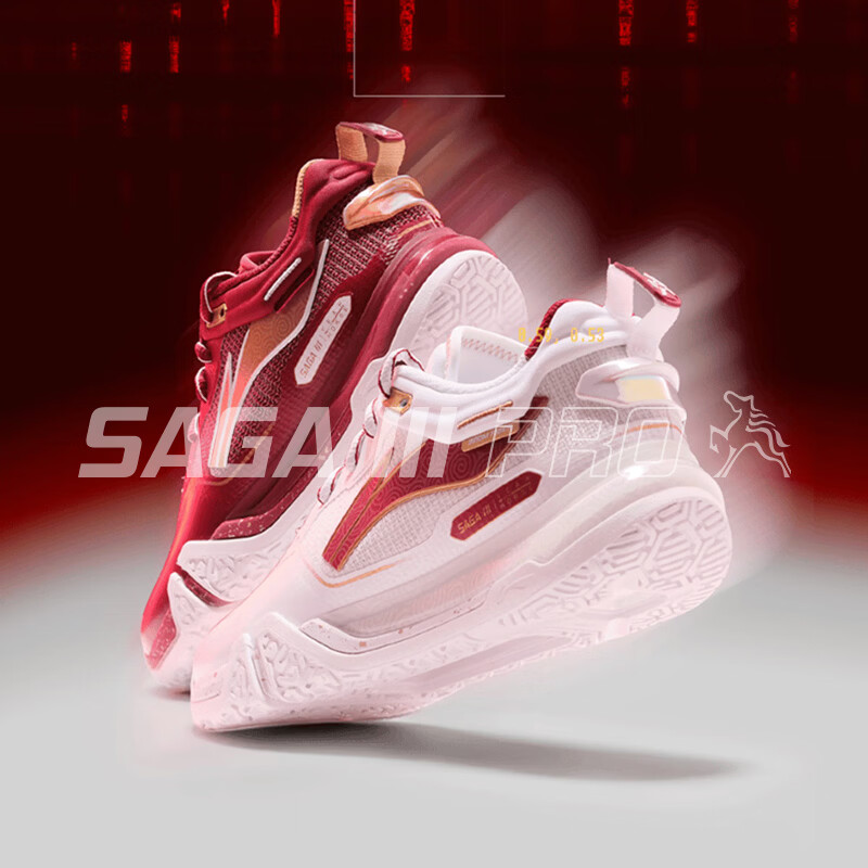 李宁（LI-NING）羽毛球鞋贴地飞行3PRO马年限定男款女款专业比赛运动鞋耐磨防滑 【女款】贴地飞行3PRO马年限定 白/红 36