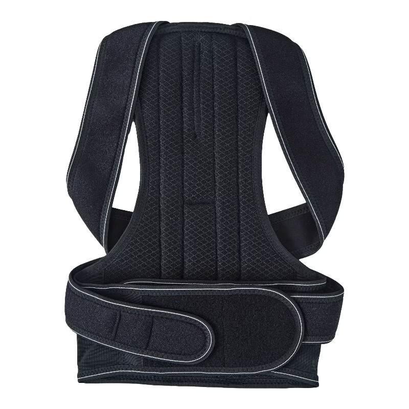 CUYPAS成人防驼背矫正改善男女士开肩矫姿神器纠正脊椎侧弯驼背神器 【黑色】开肩护腰不勒驼背矫姿带男女通用 XXL【180斤以上】