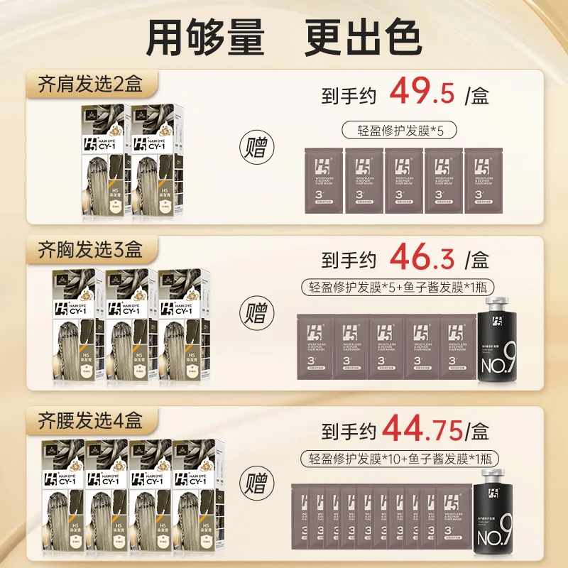 H 5染发膏天然植物2026流行色染发剂自己在家染榛果奶茶亚麻盖白正品 海王红170ml*2盒【温柔显色】